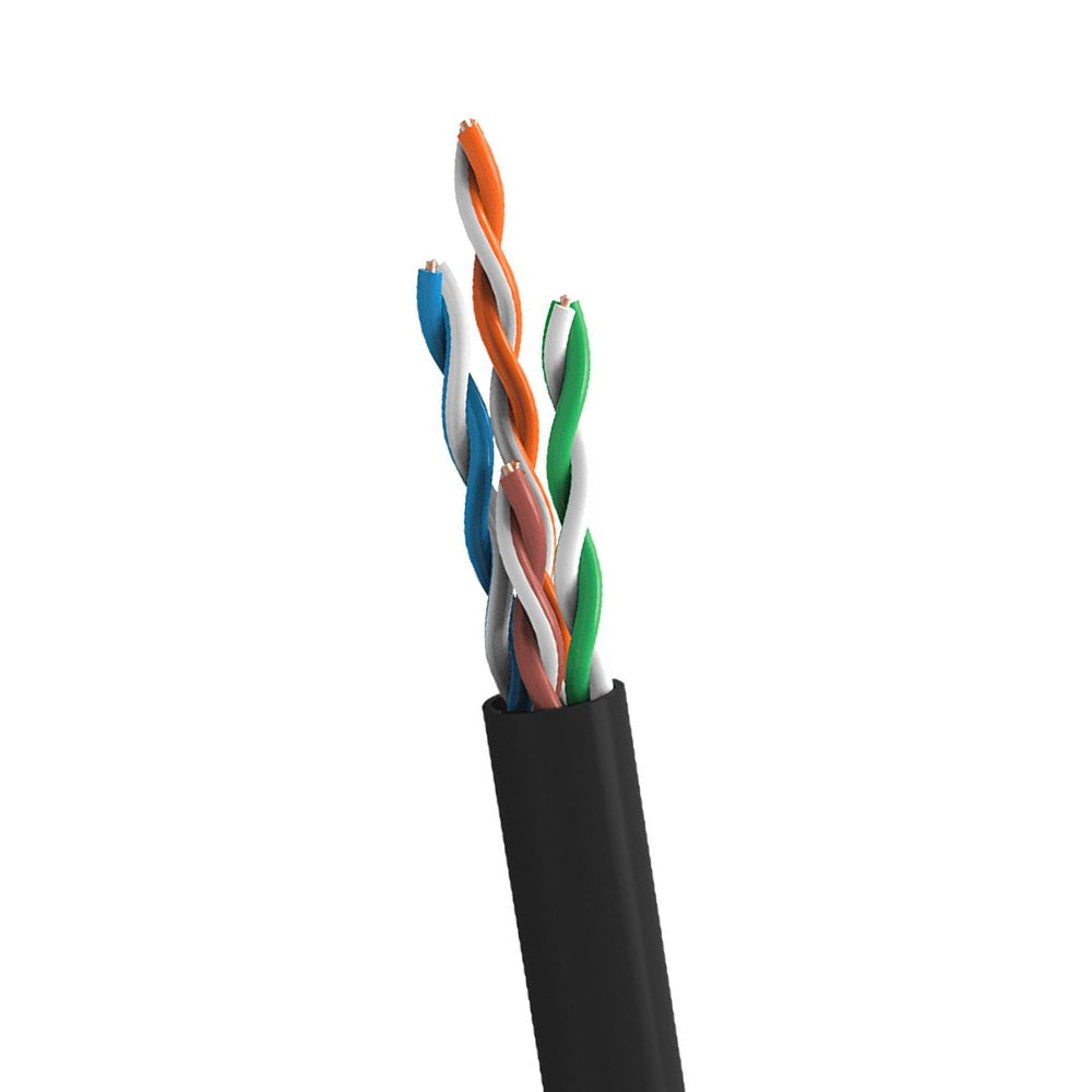 Metro de Cabo de Rede Furukawa Soho Plus CAT5- 24AWGX4P ROHS 100% Cobre Preto
